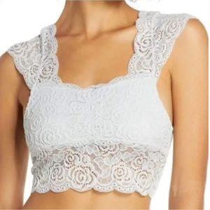 NWT Free People Chase Me Lace Brami Crop Top XS
